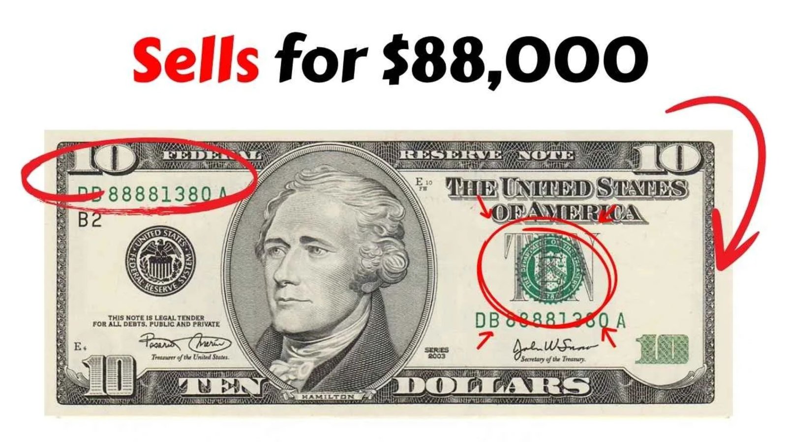 $10 Bill with $1 Print Error Sells for $88,000 – Check Yours Now